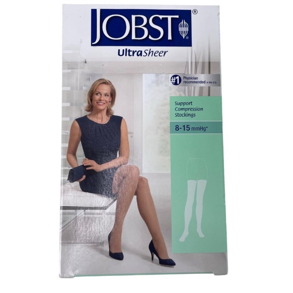 Jobst UltraSheer Compression Thigh Stockings - Black Lace 8-15 mmHg